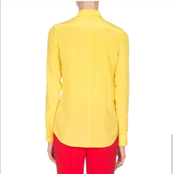Givenchy Vibrant Yellow Silk Crepe Button Down - Picture 8 of 9